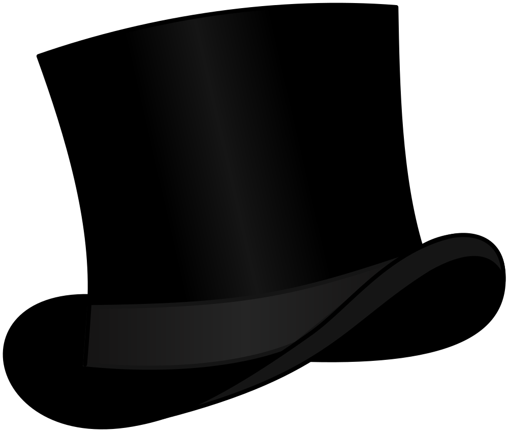 OnlineLabels Clip Art - Top hat black